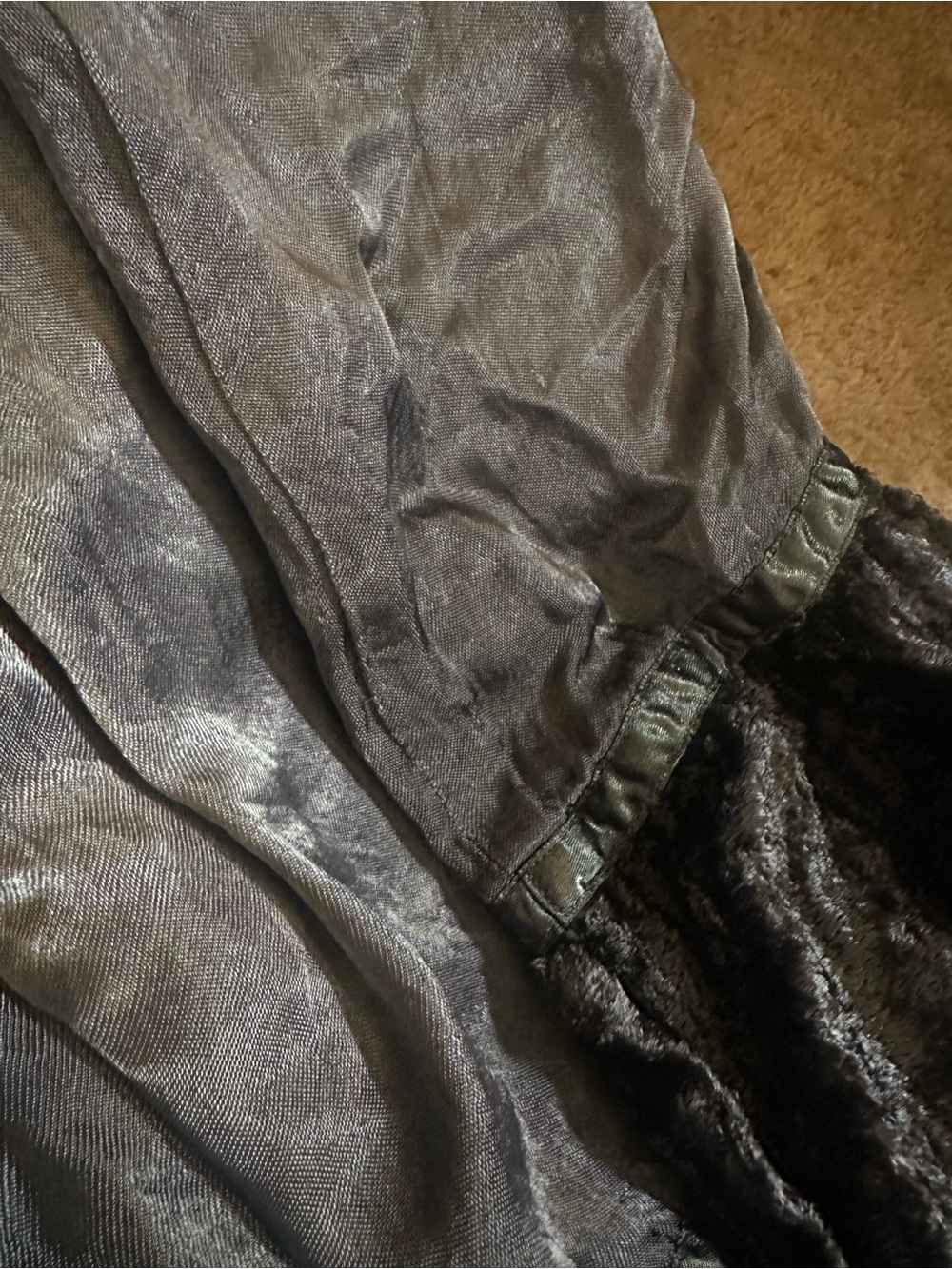 Vintage 00s Grey Ombre Boho Tiered Maxi Skirt π€Large π€ whimsygoth - Picture 8 of 13